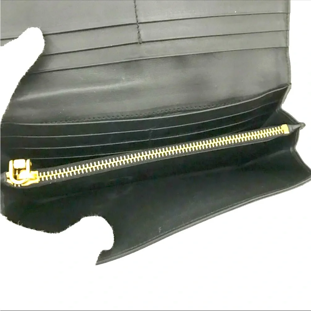 Authentic Rare PRADA Gorgeous black Tessuto Pietre Jeweled wallet - Picture 4 of 9